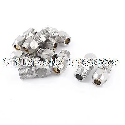 

10 мм x 6 мм воздушный шланг быстроразъемный соединитель фитинги серебристого цвета 10 шт.