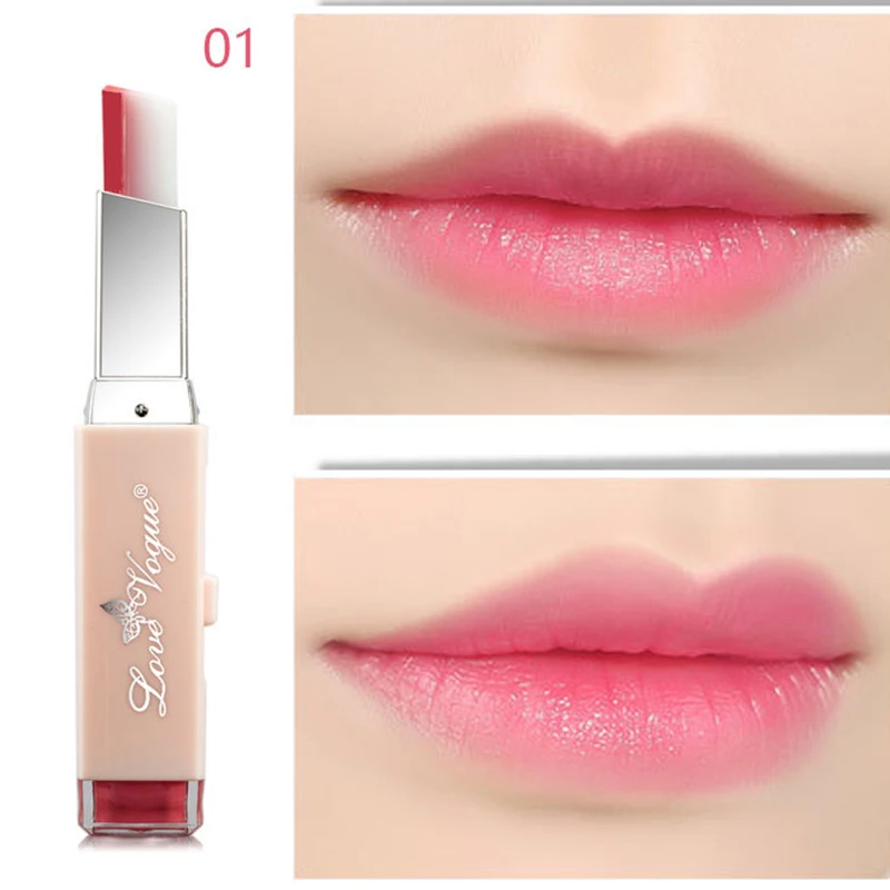 

Gradient Color Lipstick Waterproof Two Color Lipsticks Korean Style Lip Balm V Cutting Bite Lipstick K Pop Lip free shipping
