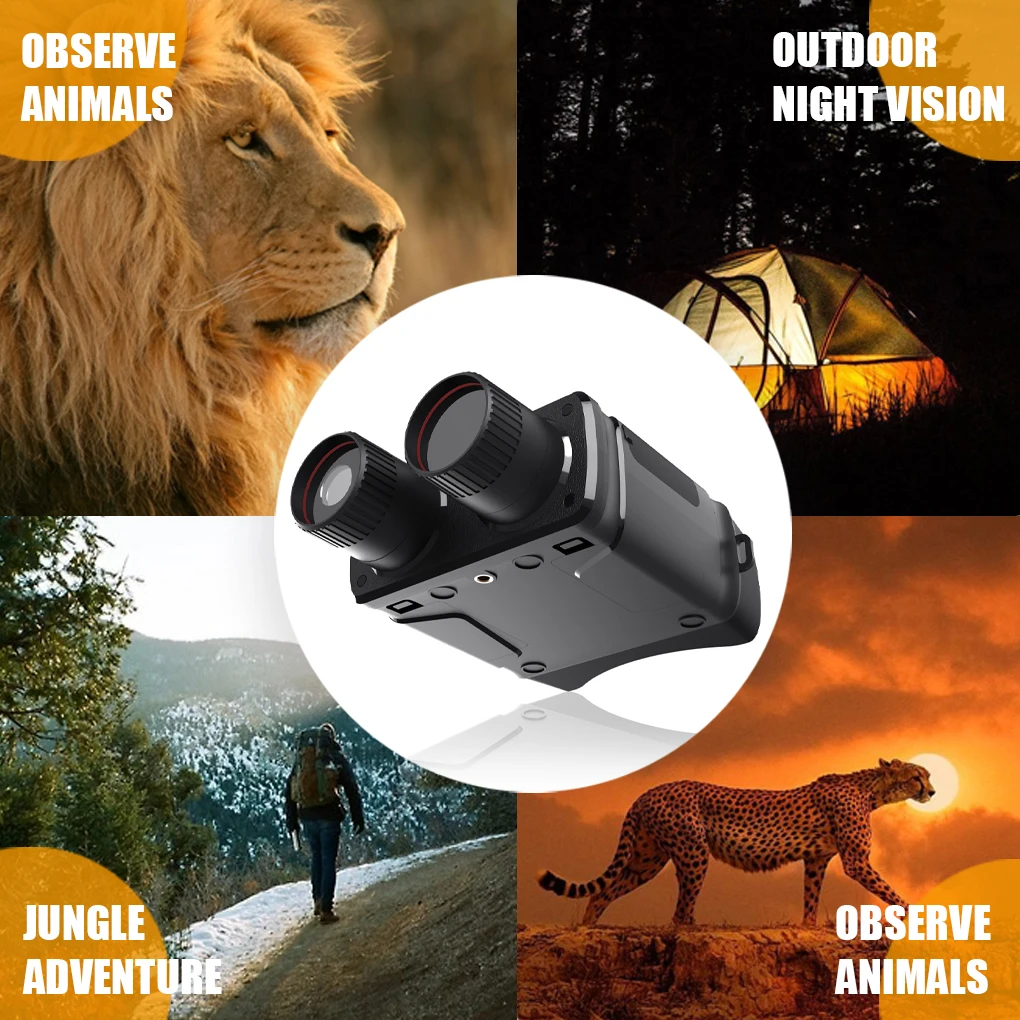 

Binoculars LED Adjustable Outdoor Viewing Hunting Binocular Telescope Multifunctional Night Viewer Recorder Scope