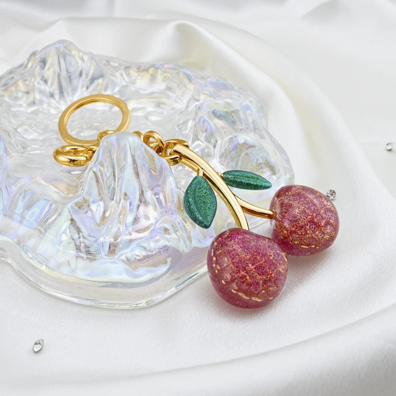 Подвески для сумок с вишней подвески брелок аксессуары подарки женщин кошелек