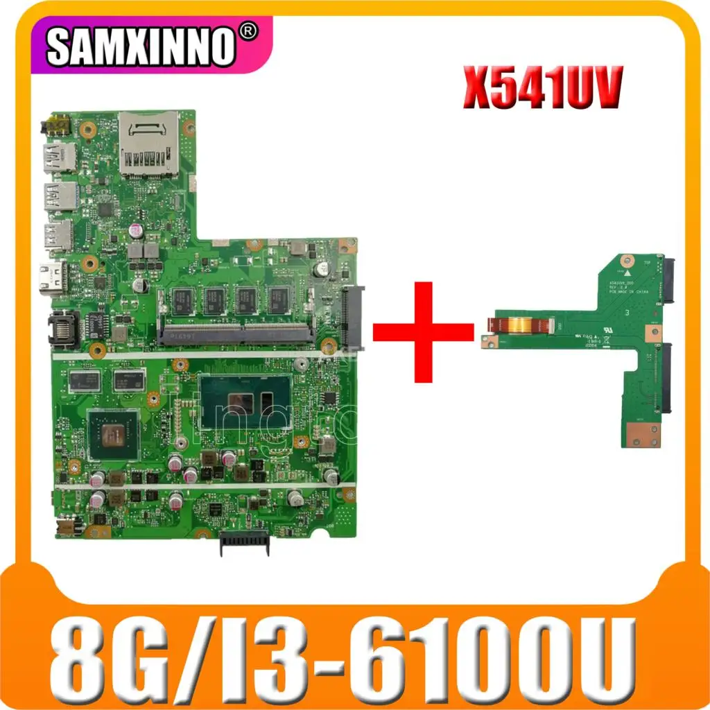 

Новинка для Asus X541UVK X541UJ X541UV X541U F541U R541U материнская плата для ноутбука с ОЗУ 8 ГБ/фотовспышка/6006U GT940M/GT920M