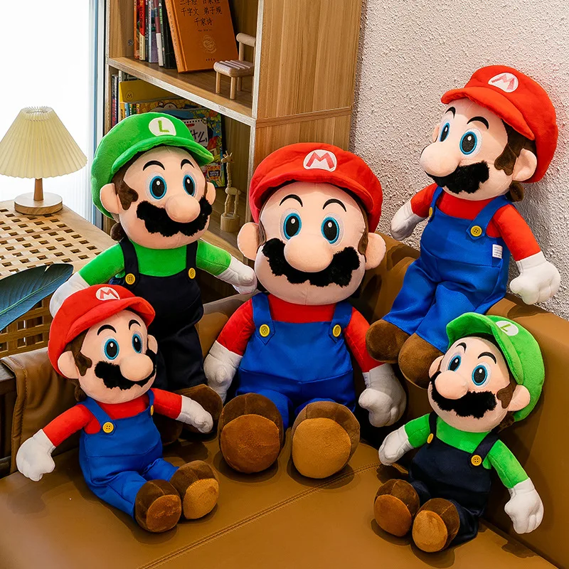 

40-70cm Size Super Mario Bros Mario Luigi Plush Doll Model Toy gifts