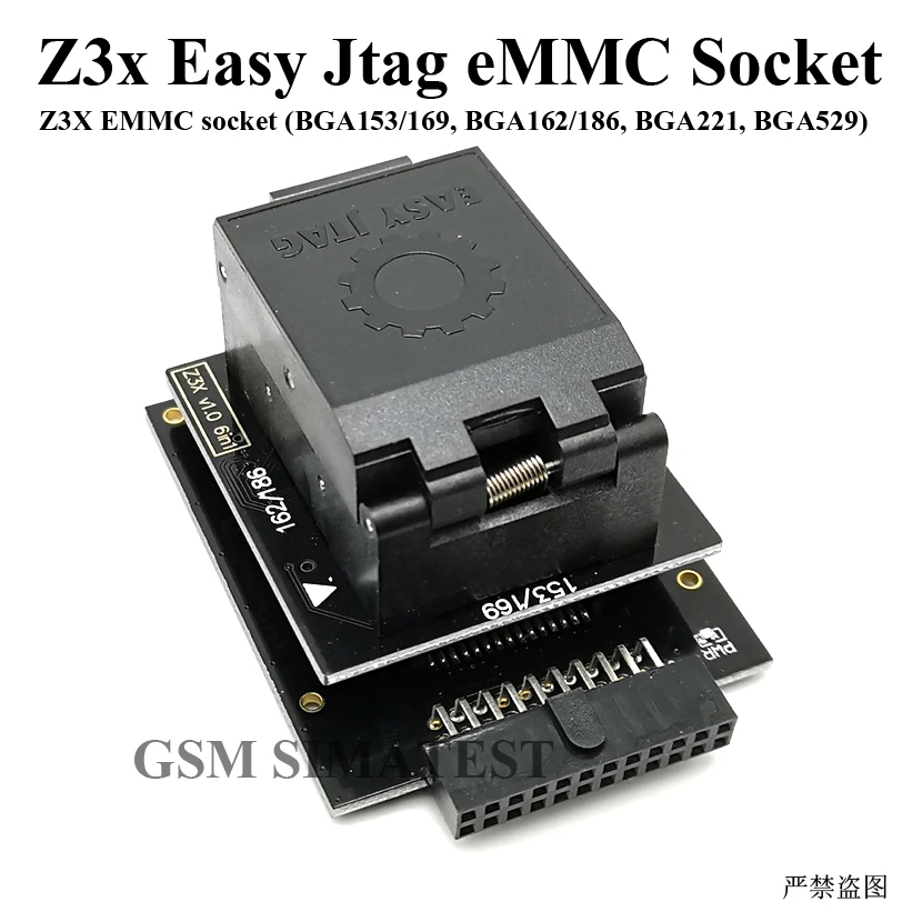 Адаптер Z3X легкий JTAG PLUS BOX eMMC BGA153/169 BGA162/186 BGA221 BGA529 |