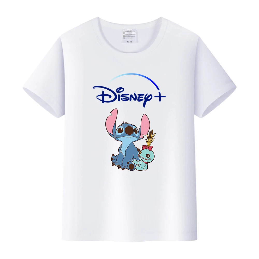 

Stitch Children T-shirt Disney Cartoon Lilo & Stitch Summer Soft Short Sleeve Tops Casual Anime Kids Clothes Kawaii Baby Tee