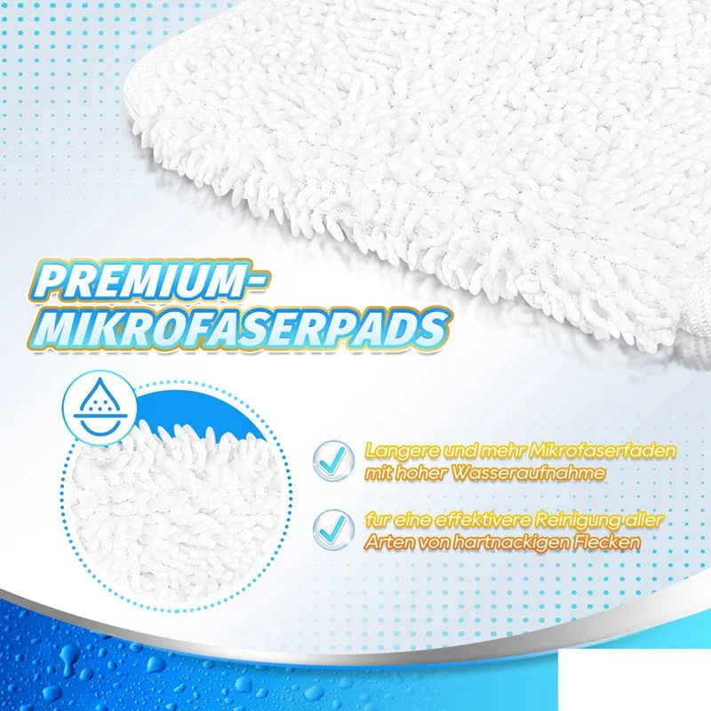 Mop Pad Washable Mop Cloth Pads Compatible For Vileda Steam XXL Steam Mop Replacement Part images - 6