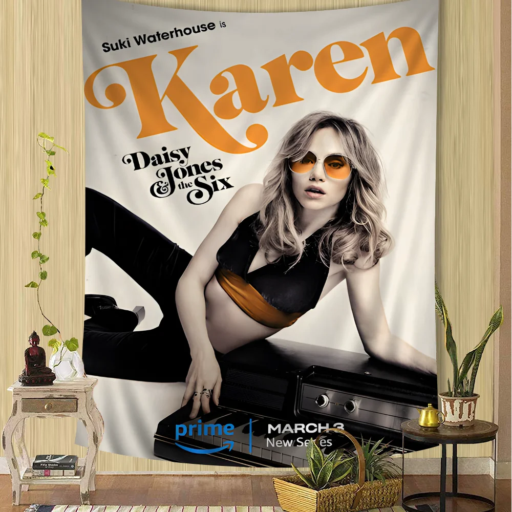 Настенные подвесные гобелены &quotМузыка Дейзи Джонс&quot шесть хиппи для гостиной