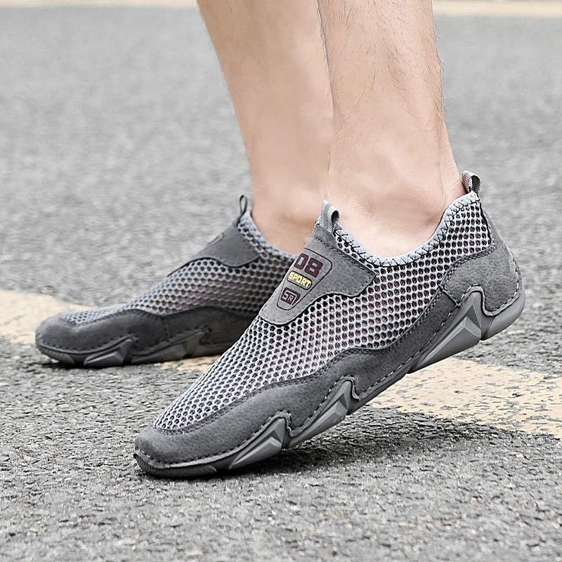 

New Large Size Mesh Comfortable Peas Shoes Fashion Casual Sports Shoes Breathable Non-lace-up Sleeves Wholesale Free Shipping