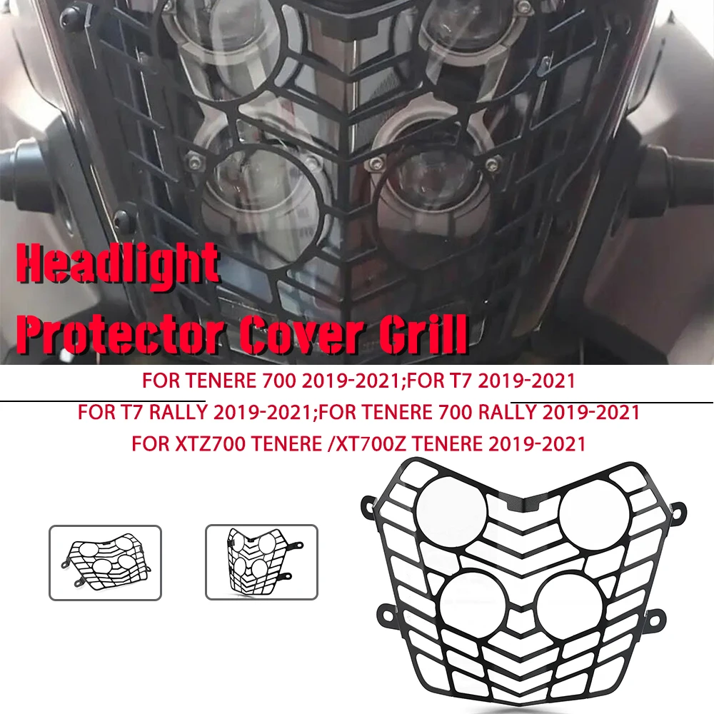 

Headlight Protector Guard Motorcycle For Yamaha Tenere 700 T7 XTZ700 Grill Grille Cover XT700Z Tenere700 T7 Rally 2019 2020 2021