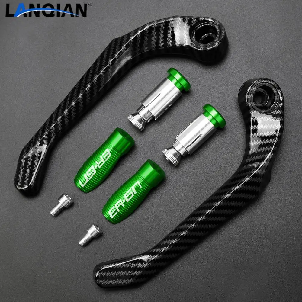 

FOR KAWASAKI ER6F ER6N 2006-2020 Universal CNC Aluminum Motorcycle Handlebar Grips Guard Brake Clutch Levers Guard Protector