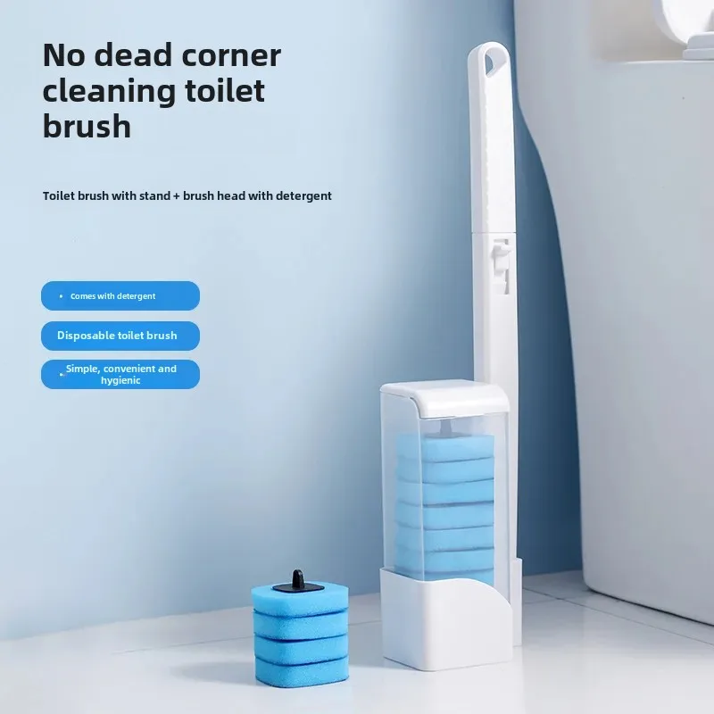 Одноразовая щетка для унитаза домашнего использования без мертвого угла