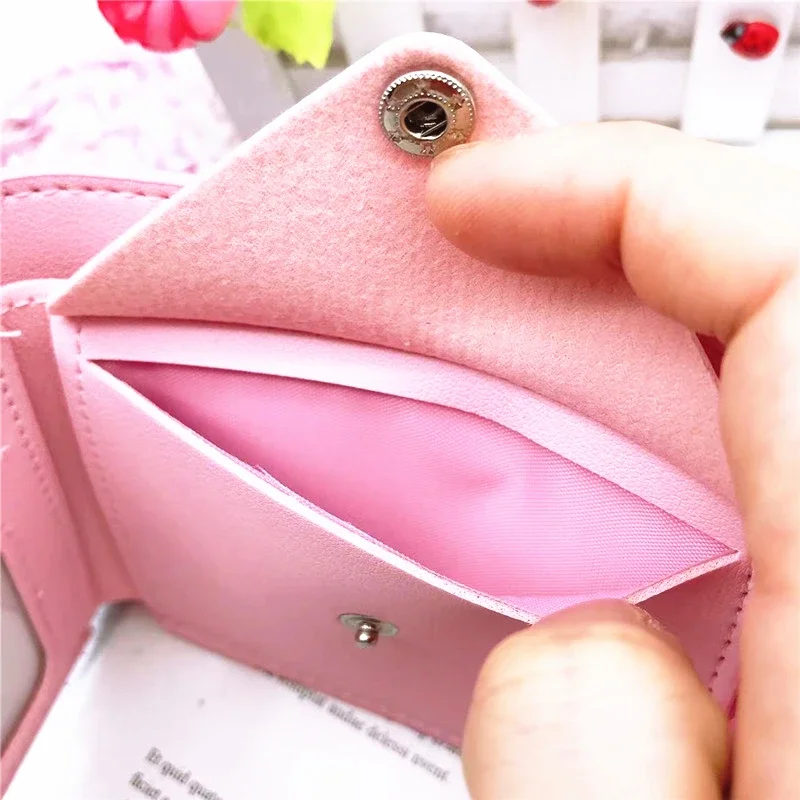 Розово-розовый маленький кошелек Hello Kitty в стиле аниме для женщин