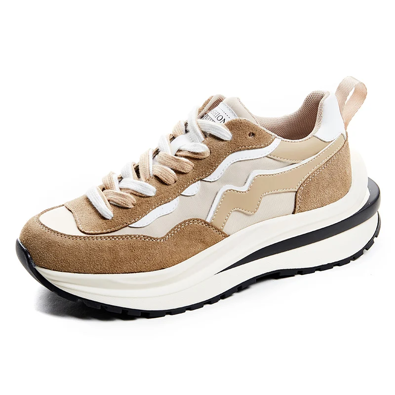 

Four Seasons Spring Summer Sneaker Women Sneaker Platform Casual Lace-up Fashion Shoes Women 2022 Genuine Leather