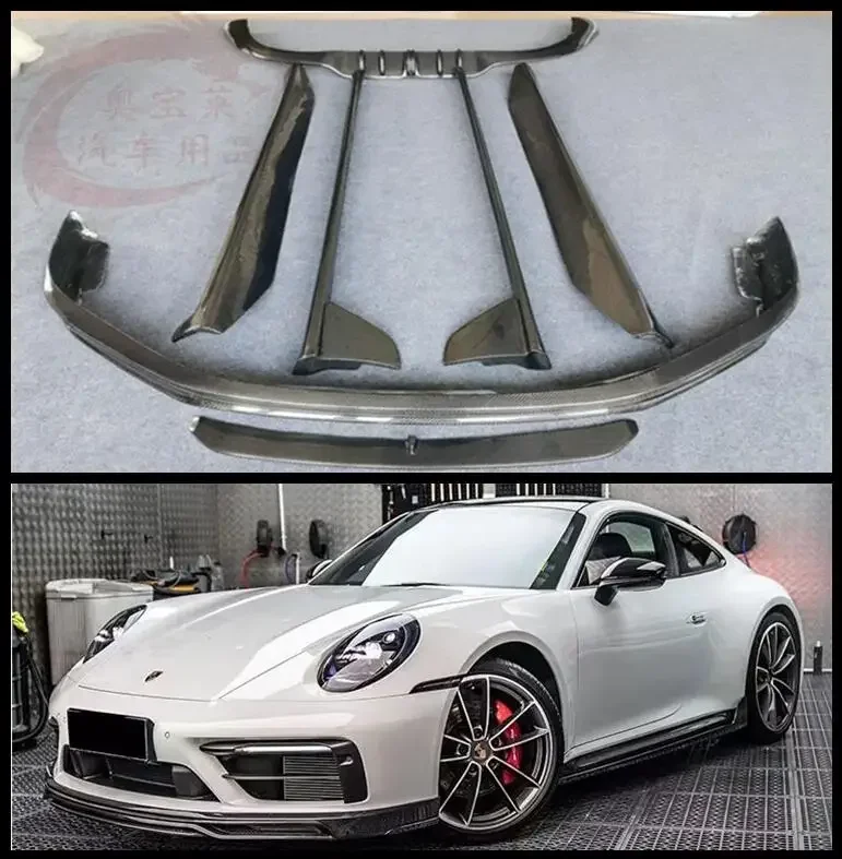 TEC СТИЛЬ Углеродное волокно СПОЙЛЕР ЗАДНЕГО БАГАЖНИКА ПЕРЕДНЯЯ ГУБКА И ЗАДНИЙ