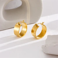 xiyanike high quality earrings for women stainless steel material gold color hoop earrings woman fashion girls jewelry wholesale