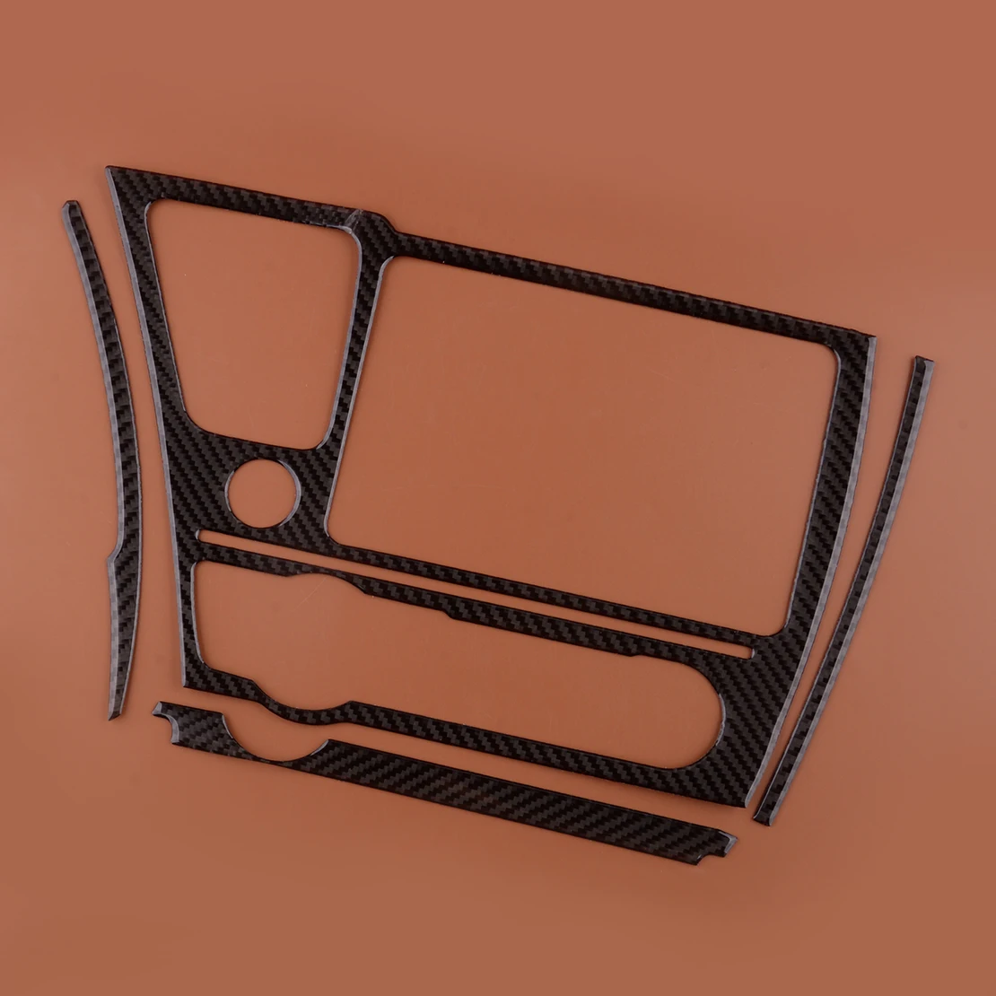 

1 Set LHD Car Front Center GPS Navigation Panel Cover Trim Fit for Honda Civic 9th 2013 2014 2015 Black Carbon Fiber