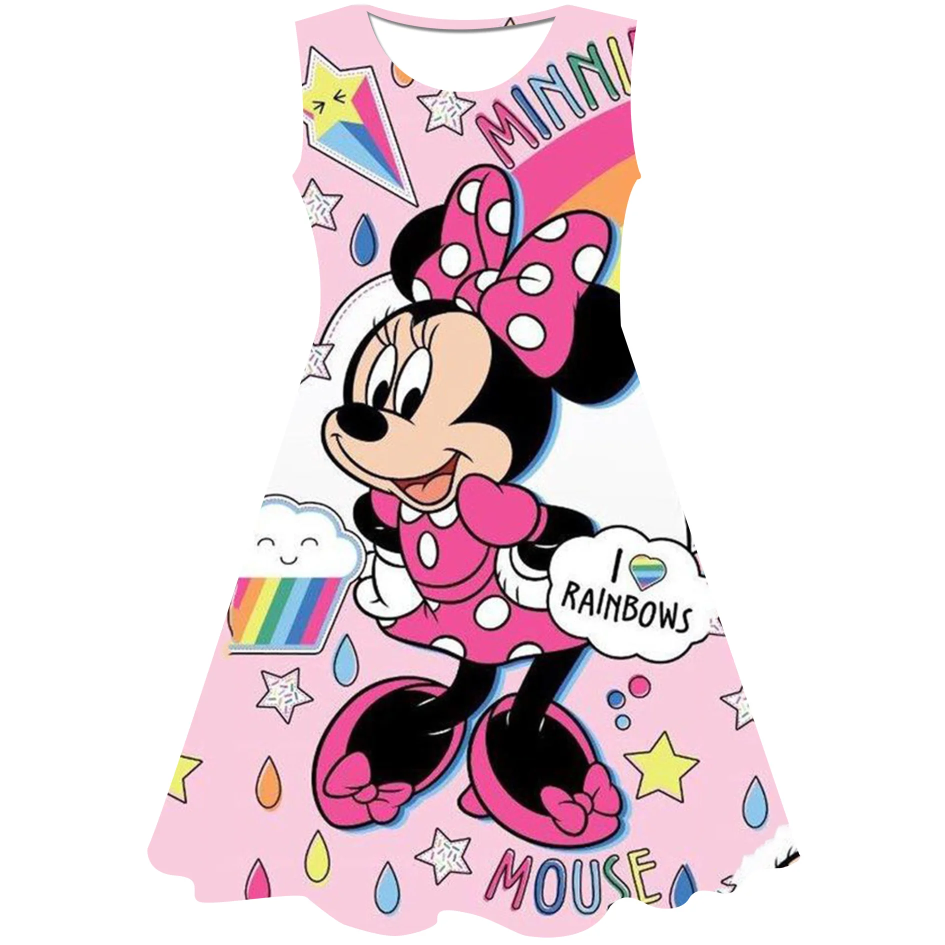 

Minnie Mouse Baby Girls Dresses Costumes Baby Birthday Dress Role-play Party Wear Disney Series Cartoon Casual One Piece Skirts