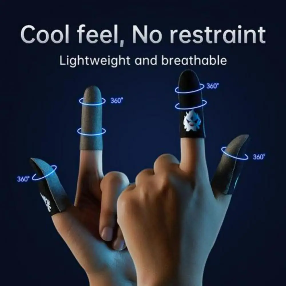 

New Finger Cover Ghost Fire Luminous Anti-sweat Game Finger Cuff Non-Scratch Sensitive Touch Screen Gaming Finger Thumb Gloves
