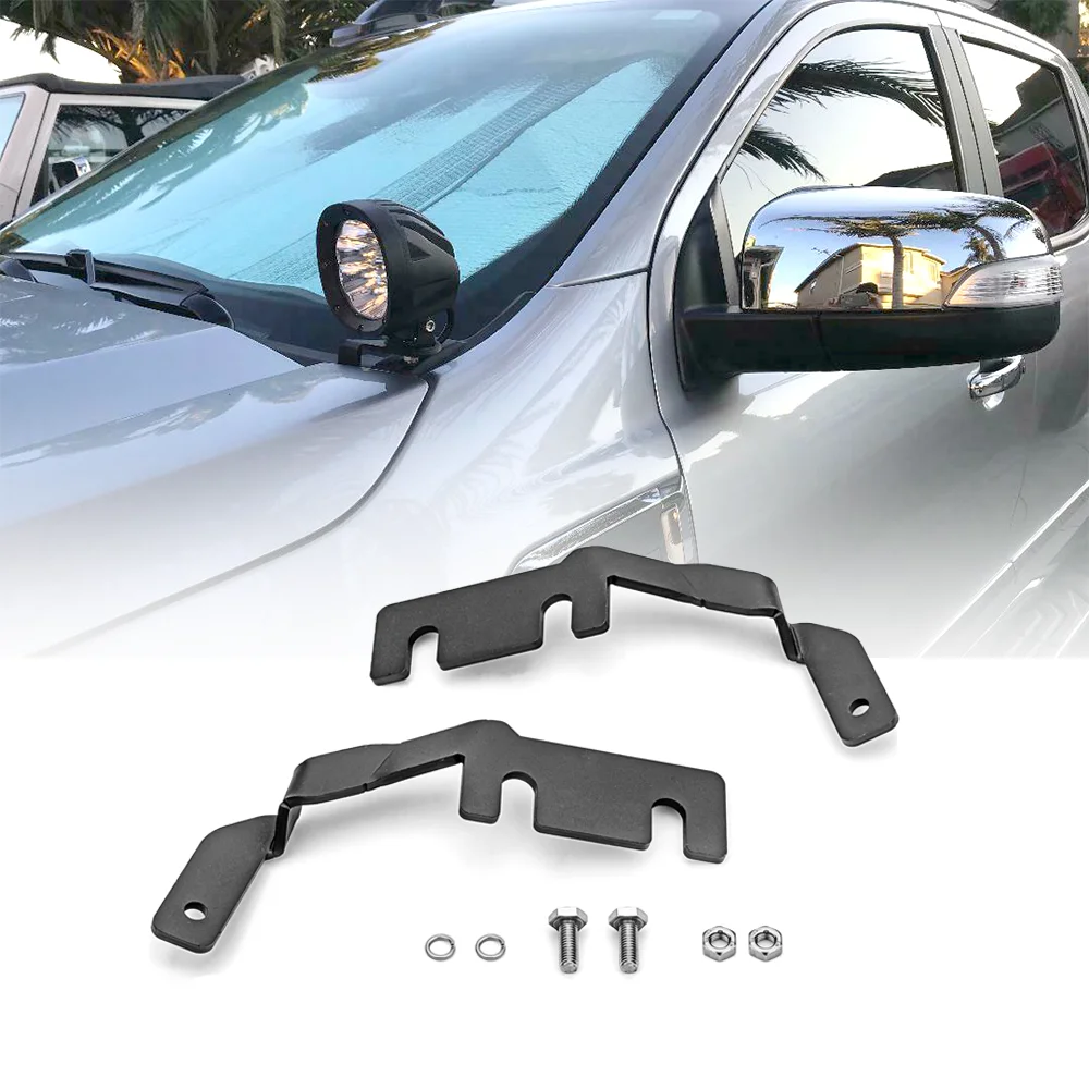 

Car Accessories Lamp Holder Hood Ditch Hinge Mount Low Profile LED Light Pod Mount Bracket Steel Black For Ford 2019-2023 Range