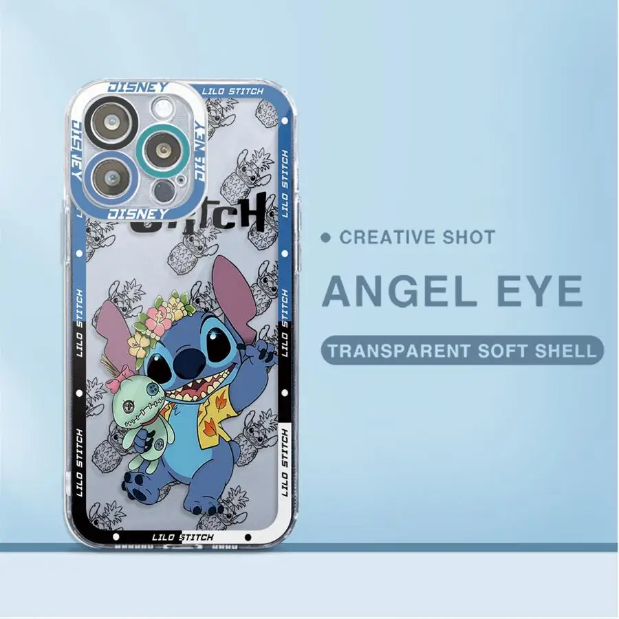 Disney Stitch Cover Phone Case for Apple iPhone 13 15 16 Pro Max 14 11 12 7 8 Plus X XS MAX XR Plu Soft TPU