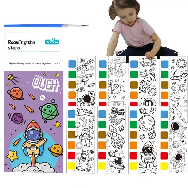 

Карманная Акварельная книга для обучения путешествия карманная Акварельная краска для рисования Акварельная краска книга Акварельная книга игрушки улучшение