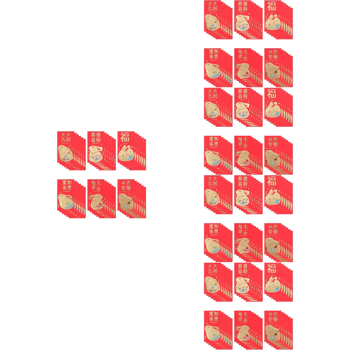 

150 Red Packets Hong Bao Chinese New Year Red Envelopes Packet