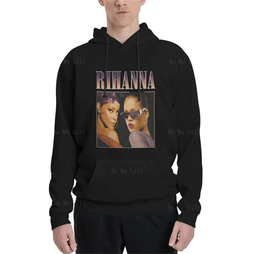 Барбадос певец портрет модный дизайнерский унисекс пуловер толстовка