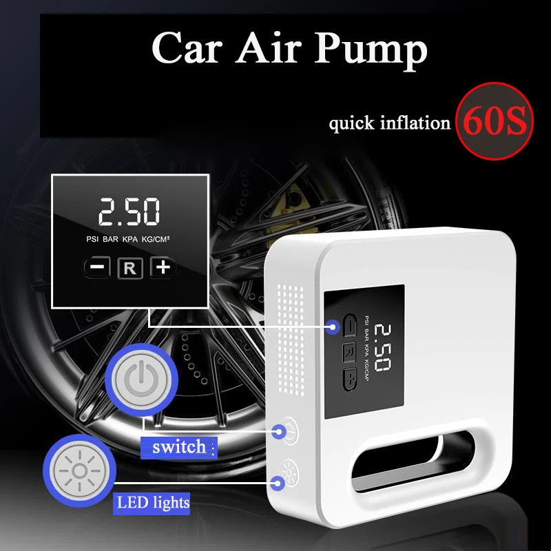 

Автомобильный мини-насос, компрессор для накачки шин, 12 В, портативный Электрический Интеллектуальный