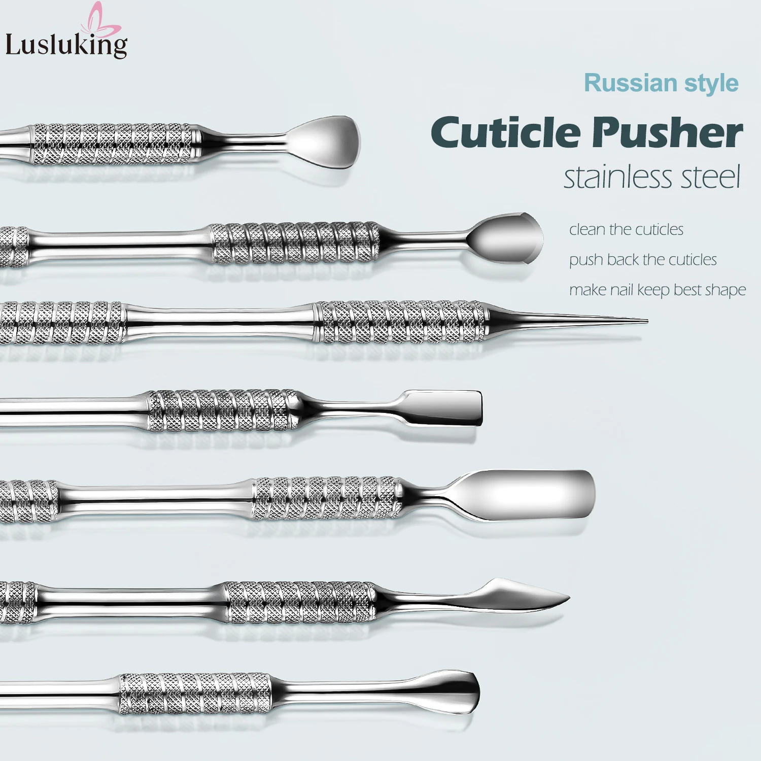 Профессиональный Уход За Ногтями Толкатель Для Кутикулы Из Нержавеющей Стали С