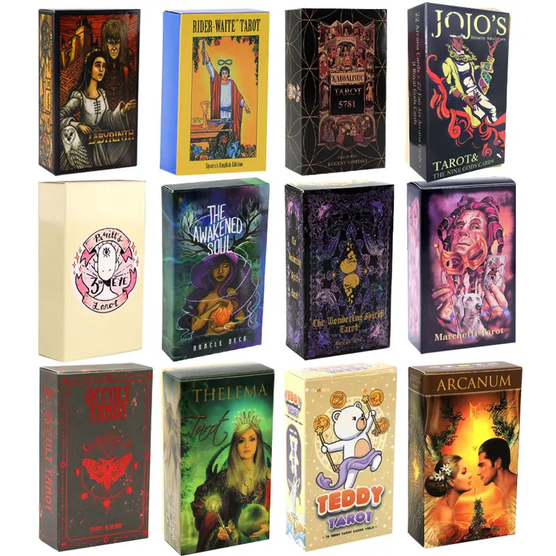 

New Card Tarot 2023 New Tarot Card Fate Divination Family Party Paper Cards Game Tarot And Occult Tarot 78 Card