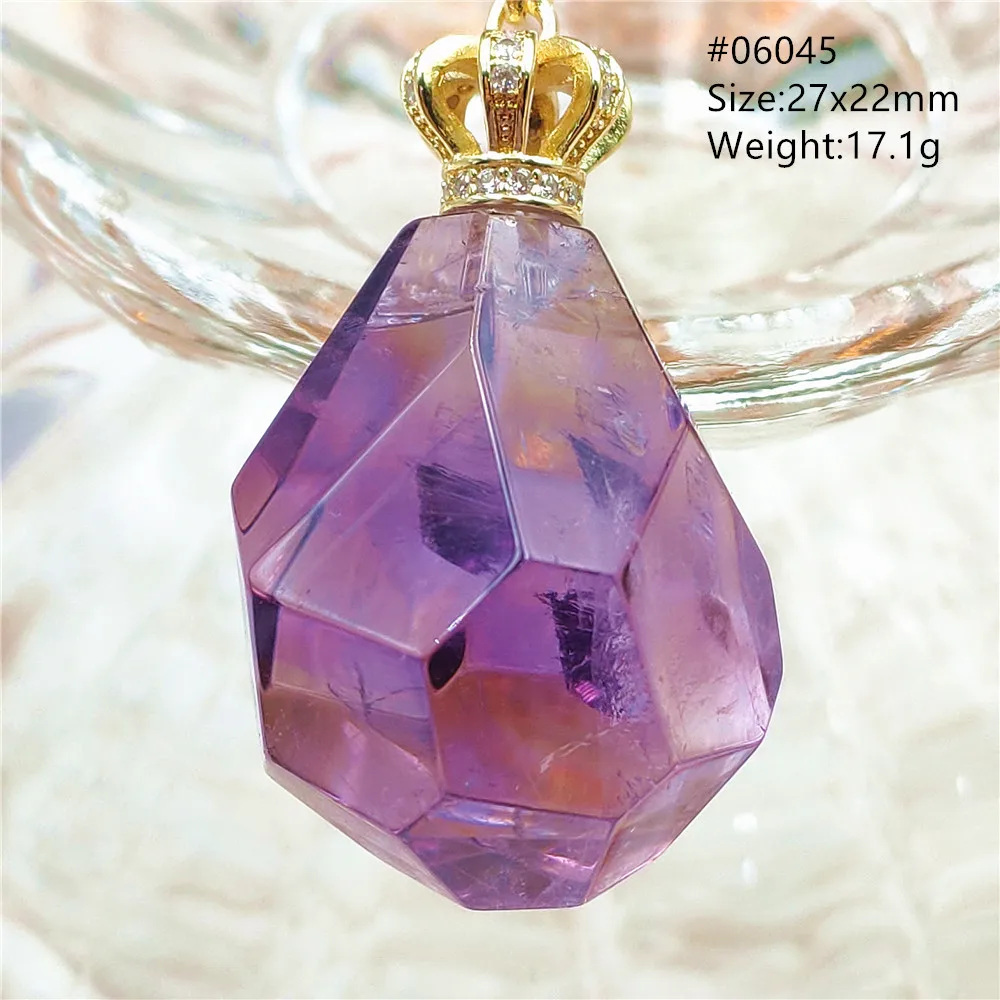 

Natural Purple Amethyst Quartz Faceted Bead Pendant Women Men Purple Lavender Amethyst Quartz Necklace Jewelry AAAAAA