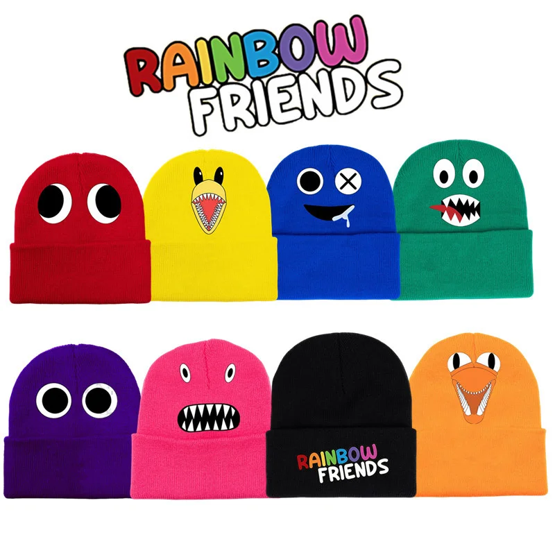 

Rainbow Friends Woolen Hats Headgear Street Outdoor Hot Game Knitted Cap Skullies Beanies Boy Girl Bonnet Christmas Gifts