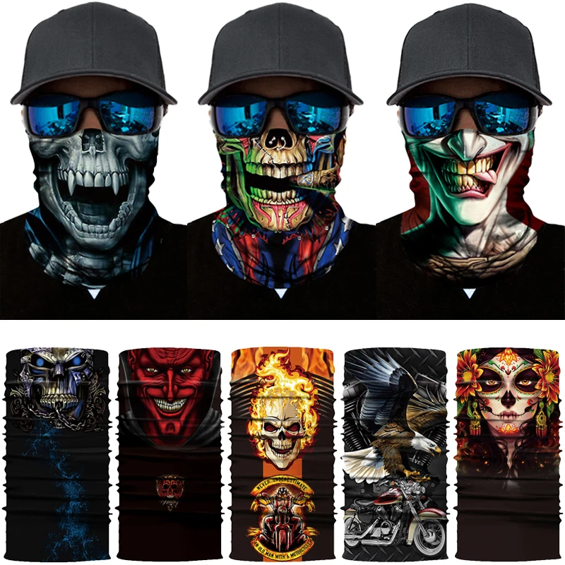 Бандана с черепом маска-бабочка для лица езды на велосипеде мужской волшебный