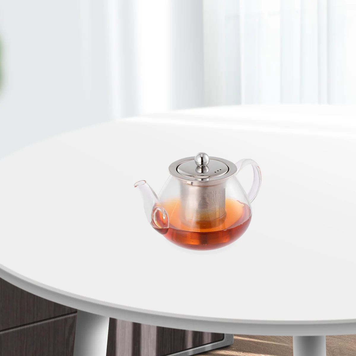 

1 Pc Teapot Infuser Set Transparent Teapot Glass Coffee Tea Kettle Blooming and Loose Leaf Tea Maker Clear Glass Teapot