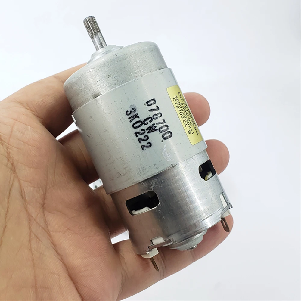 DC 220V-230V 13000RPM Mini 44.8mm Round DC Motor DC-7812XLSG Carbon Brush High Torque Spindle Motor 14.7mm Shaft Length