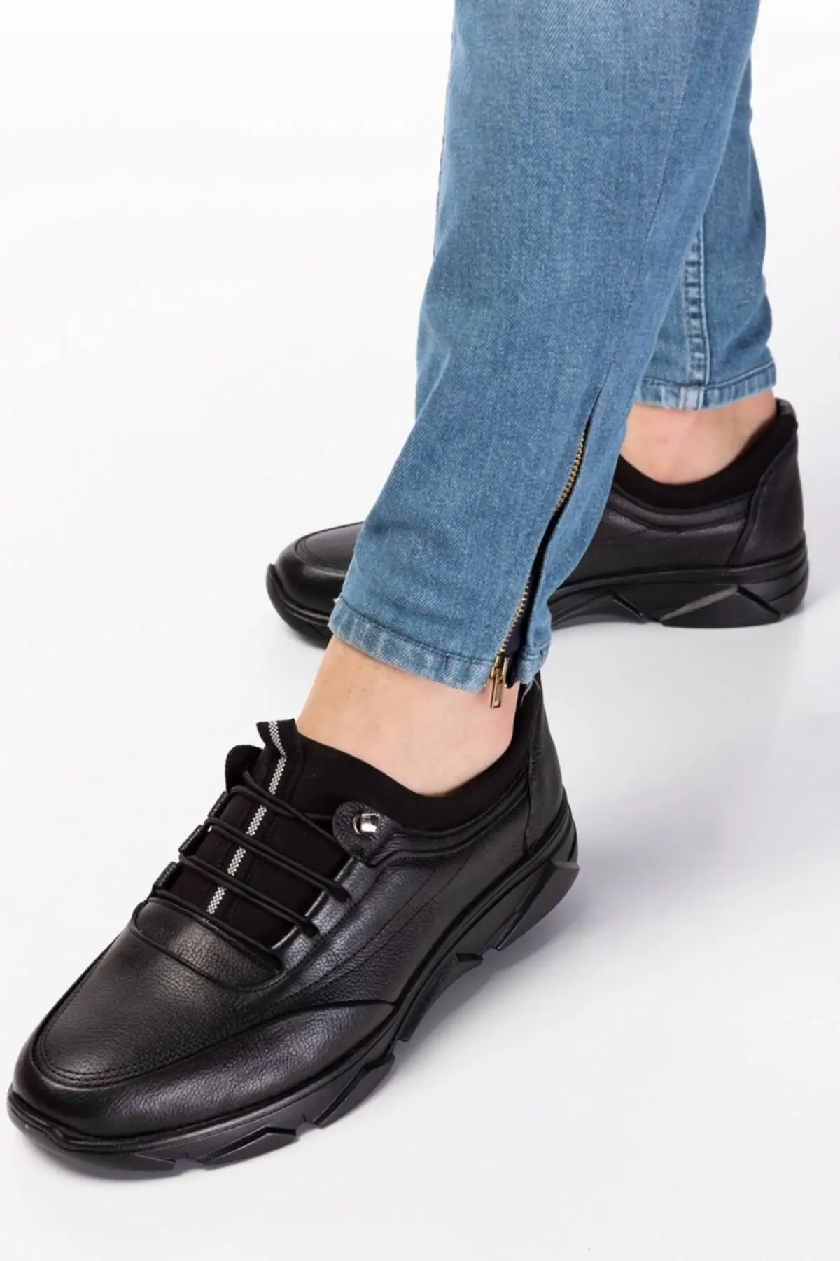 

Men's Shoes Genuine Leather Laceless High Sole 4 Seasons Casual Style Men Loafers Comfortable Shoes