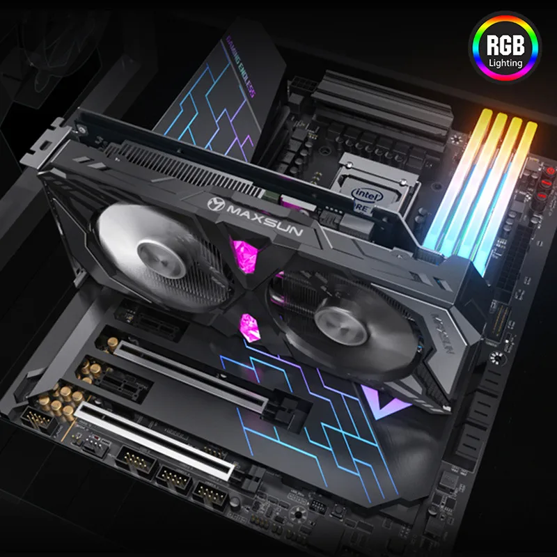 MAXSUN GTX 1660 Super Terminator 6G графическая карта GDDR6 GPU 192 бит видеоигра 12 нм RGB Освещение