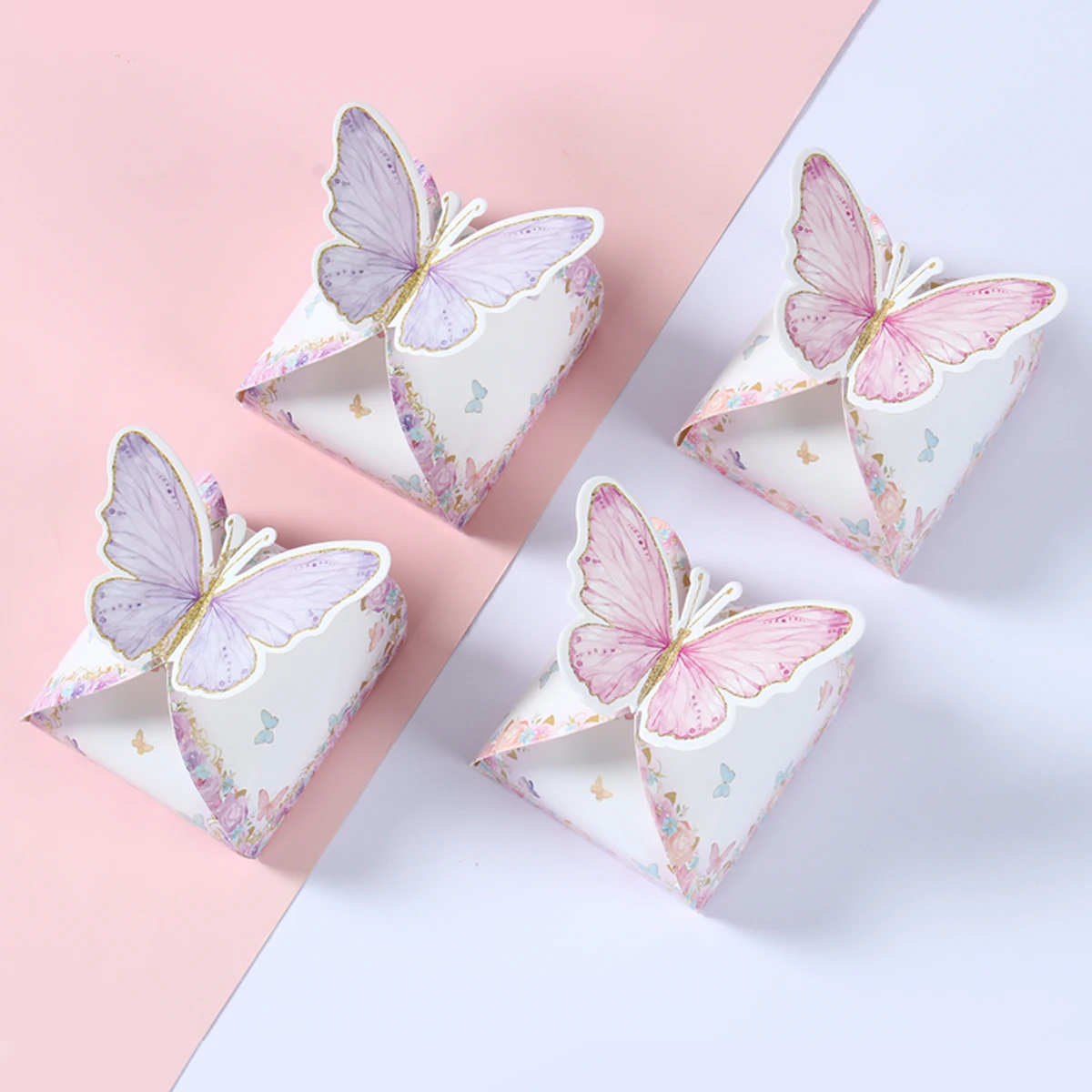 Бумажные пакеты для конфет в виде бабочек подарочные упаковочные коробки
