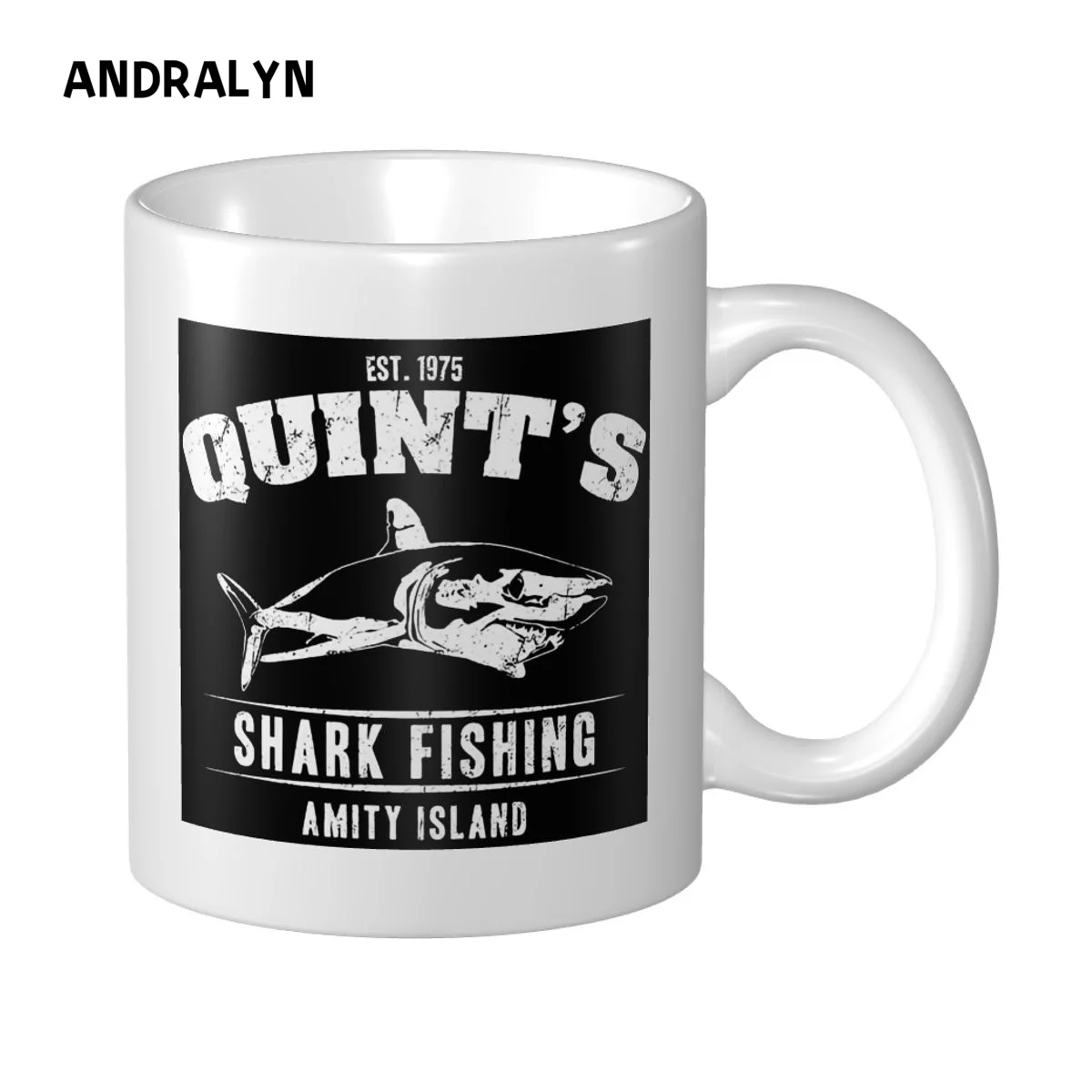 

Personalised Quint's Shark Fishing Mug 11oz Ceramic Coffee Mug Cup Dropshipping