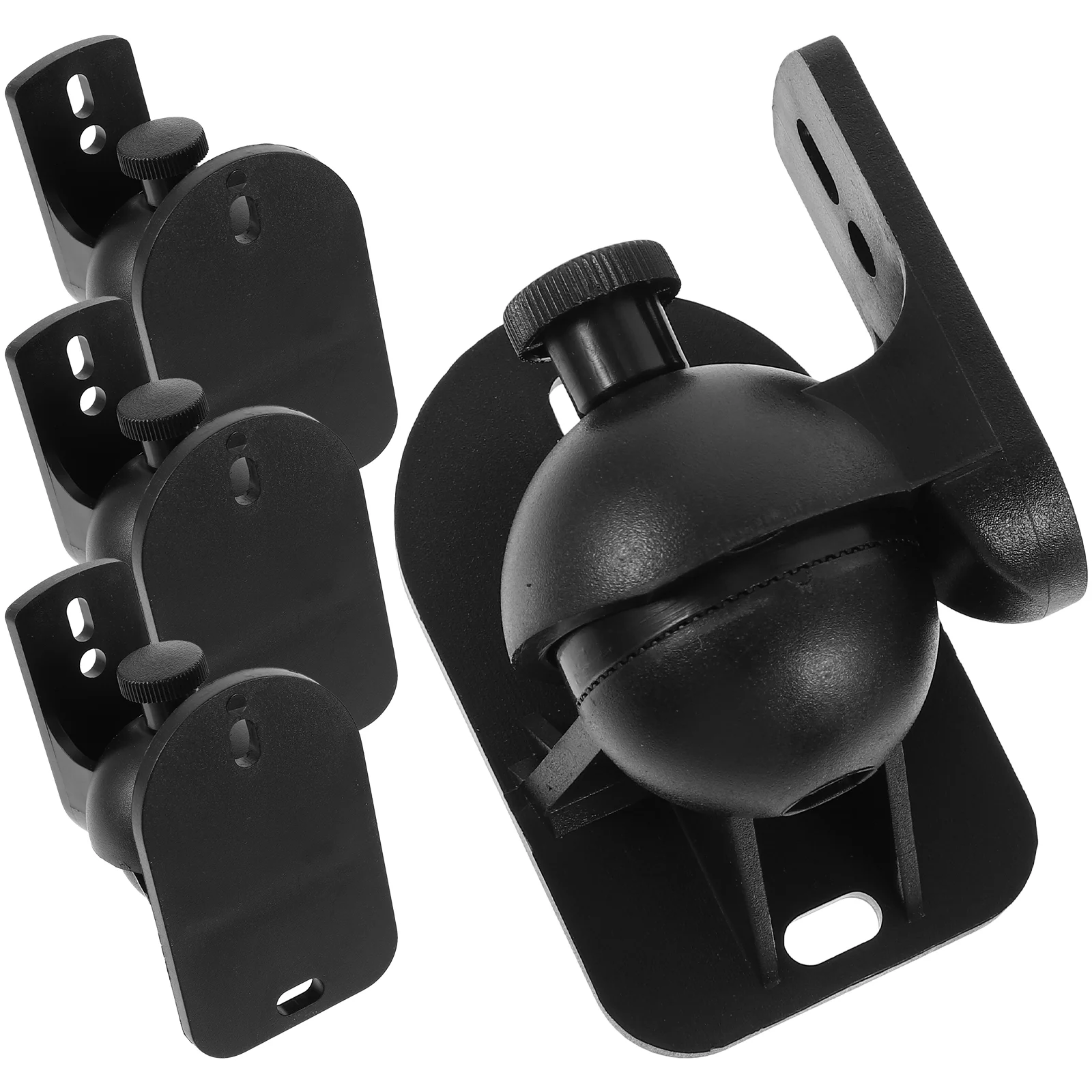 

4PCS Speaker Wall Mount Bracket Surround Sound Wall Holder Stand (Black)