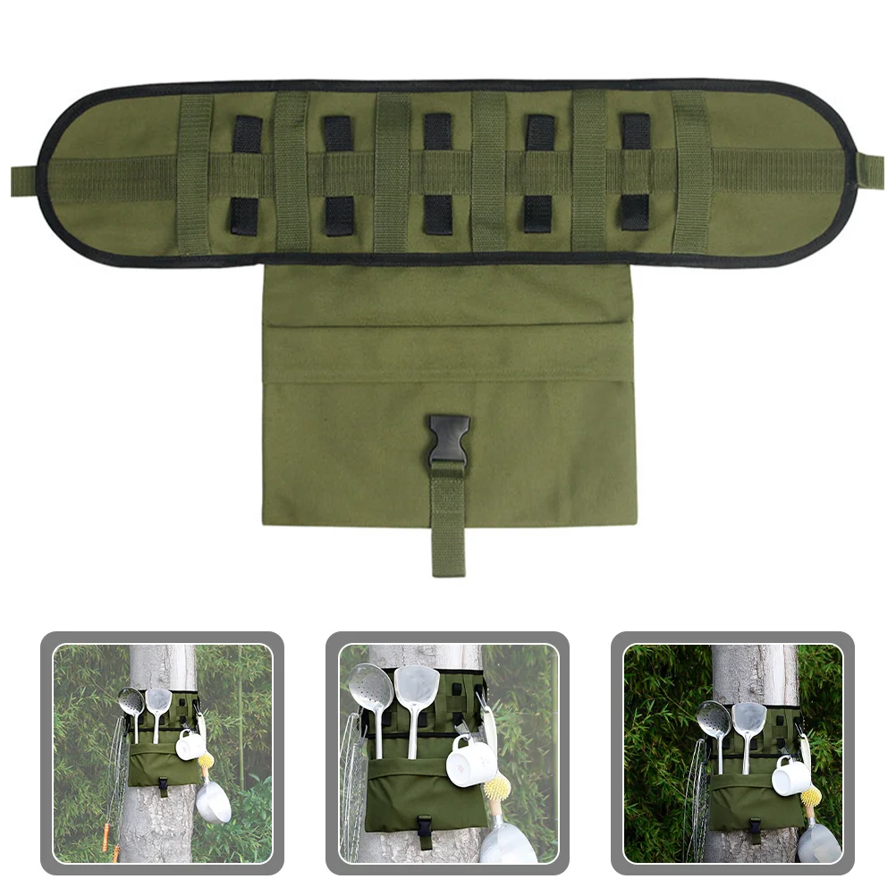 

Bag Tableware Utensil Organizer Storage Cutlery Flatware Pouch Hanging Camping Picnicresistant Holder Convenient Wrap