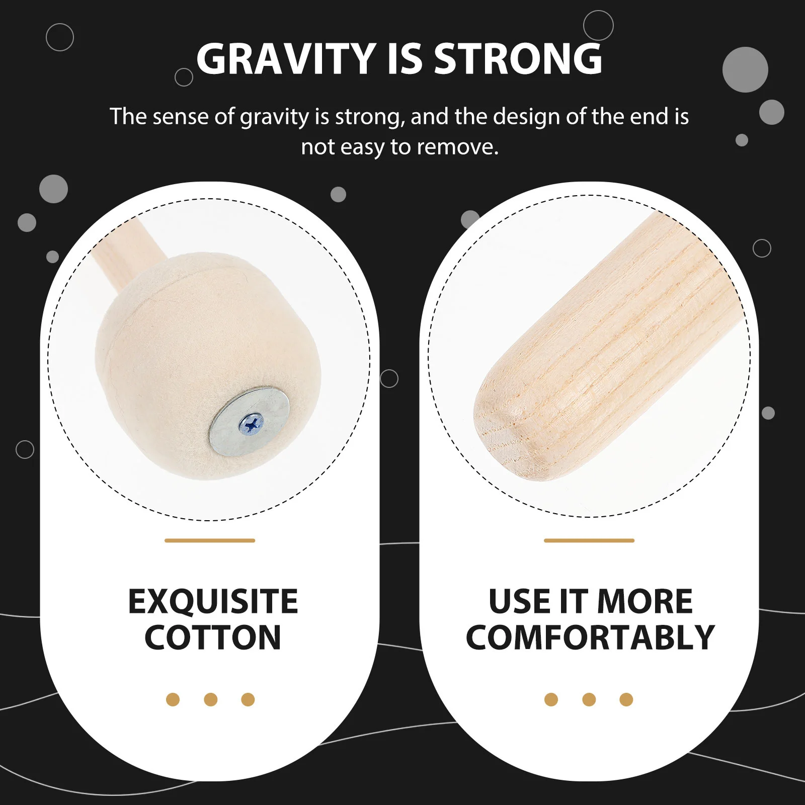 Барабанная палочка из шерстяного фетра практичный и полезный ударный инструмент