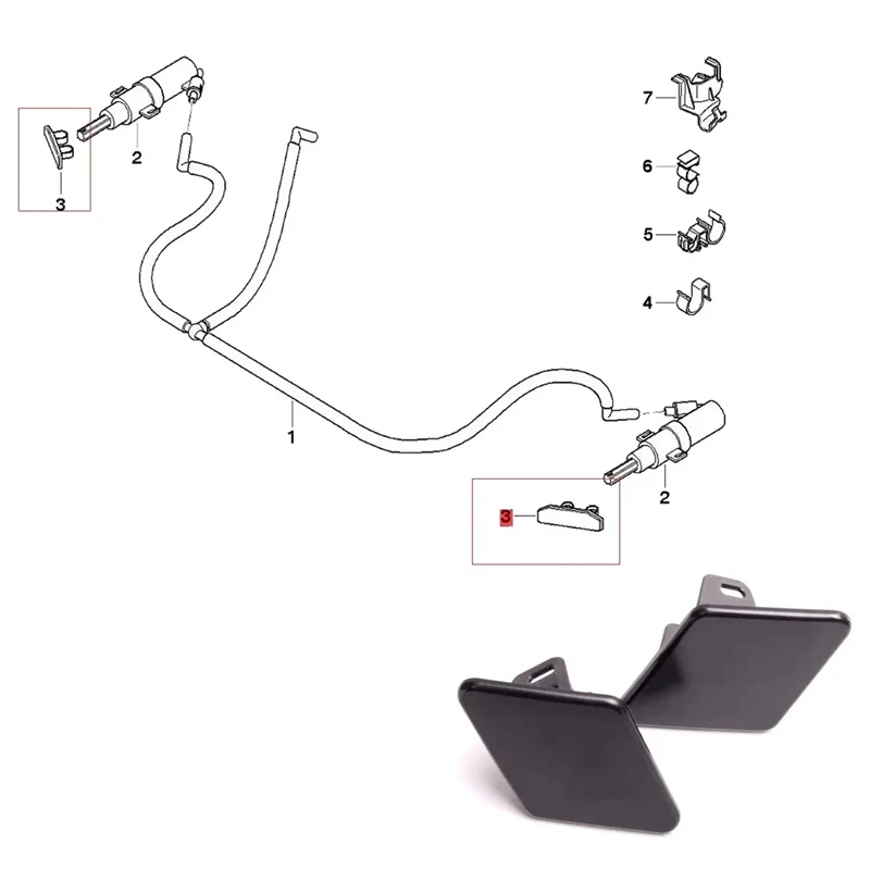 Передняя левая/правая фара насадка распылителя для-BMW E90 E91 320I 325I 330I 328I 09-12 61677211209