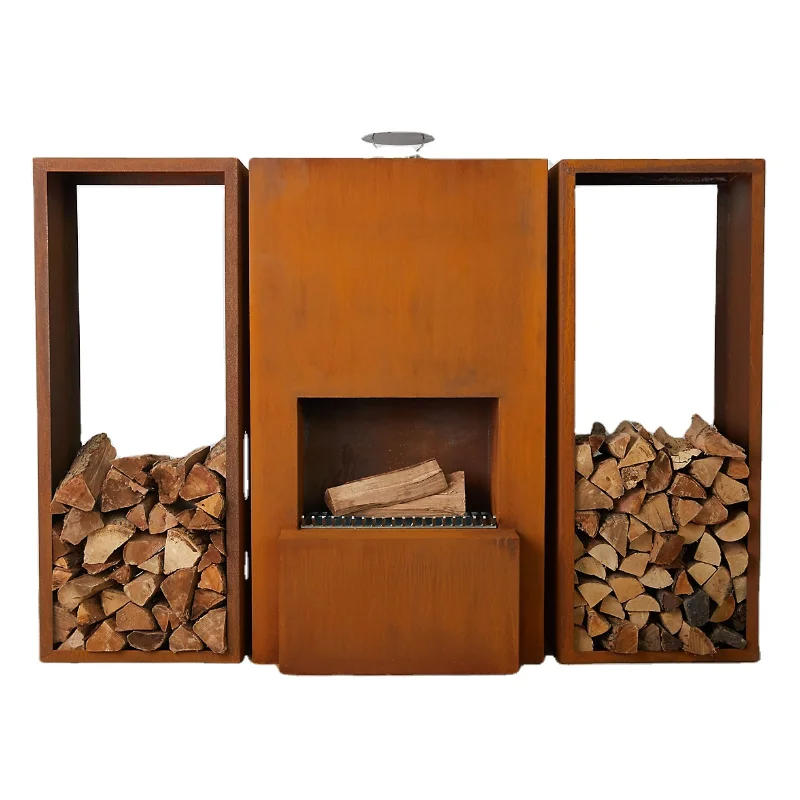 

High quality metal fireplace accessories/Luxurysteel fireplace outdoor
