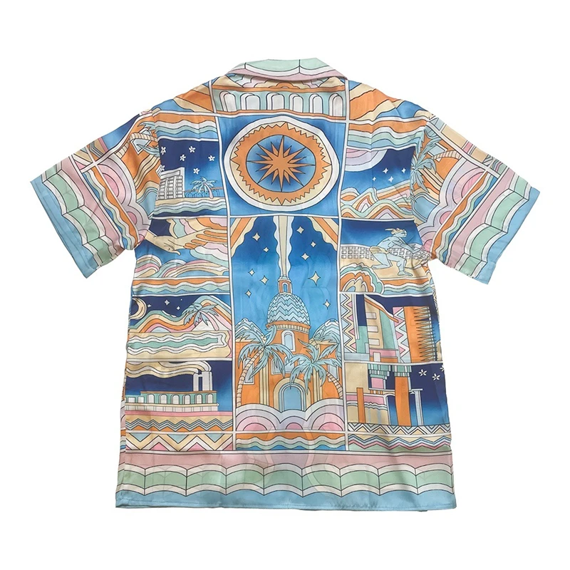 

Новая женская и мужская рубашка «Касабланка» 1:1, гавайская пляжная шелковая рубашка лучшего качества y2k