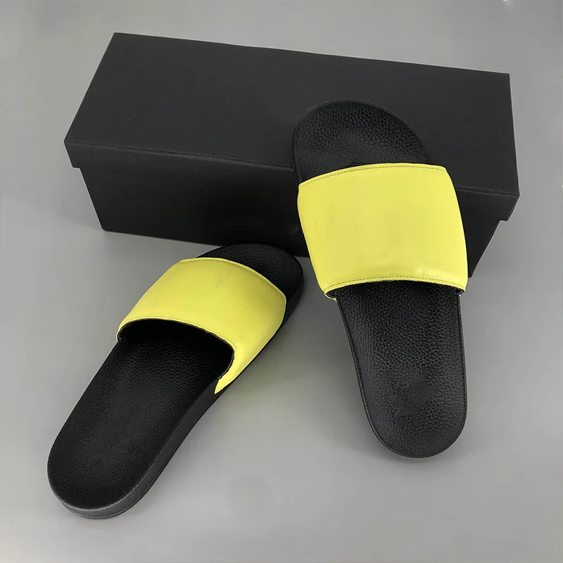 

Summer Women's Slippers MB Brand Bright Yellow Korean Design Male Sneakers Anti-slip High Quality Unisex Flip Flops