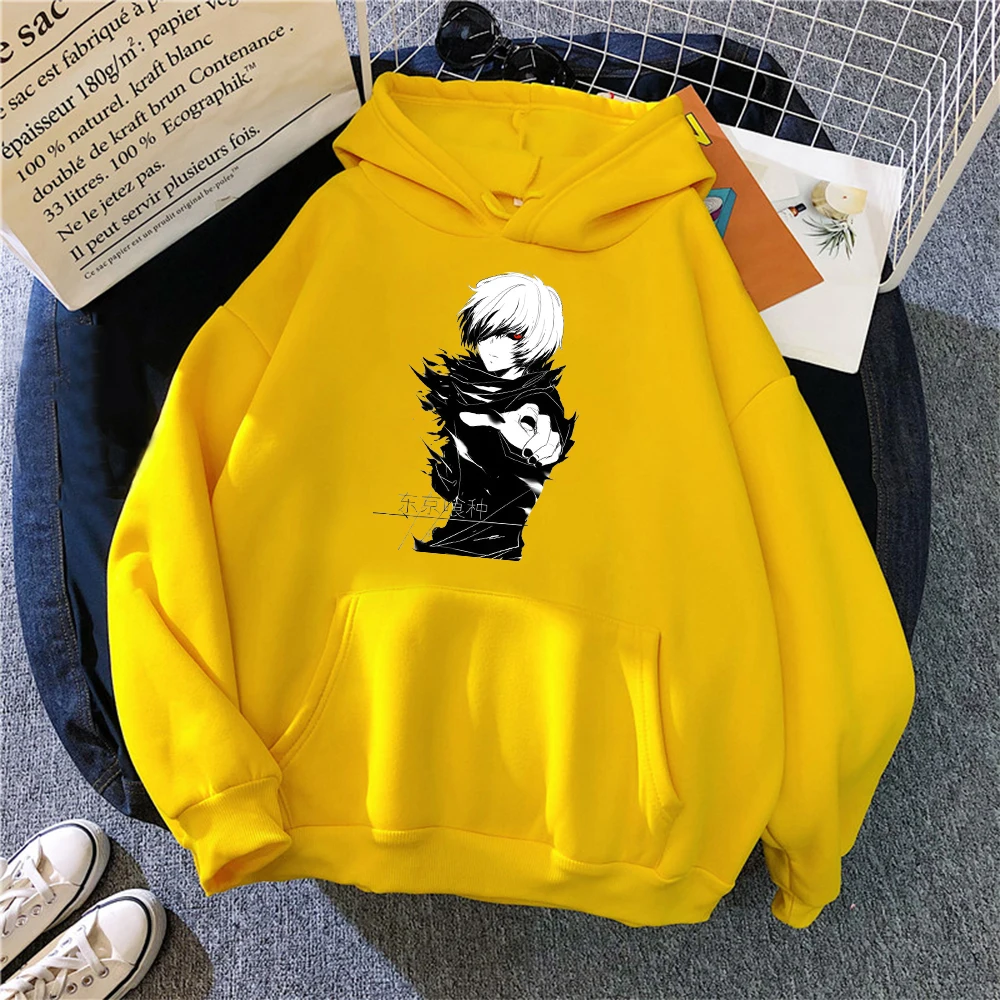 

Anime Hoodie Tokyo Ghoul 2020 Winter Fashion Harajuku Oversized Sweatshirt Japanese Streetwear Men and Women Warm Cotton Clothes