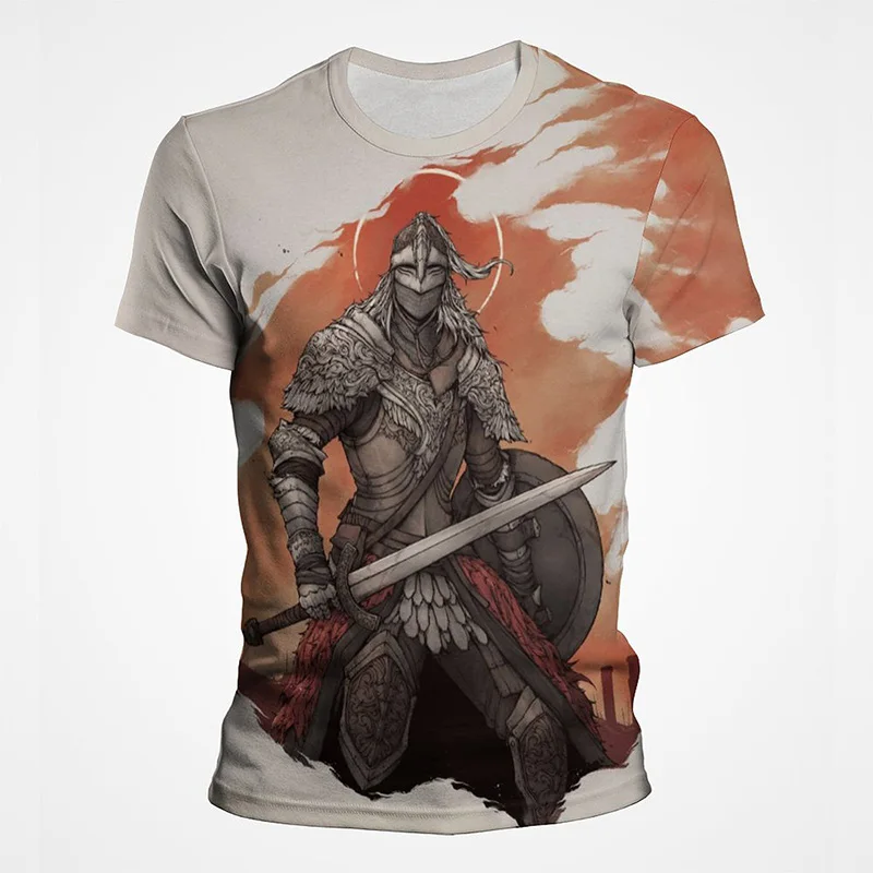 

Elden Ring Print T-shirts Harajuku Fashion 3D Graphic Tees Men Summer Popular Streetwear T Shirt Women Round Neck Oversized Tops