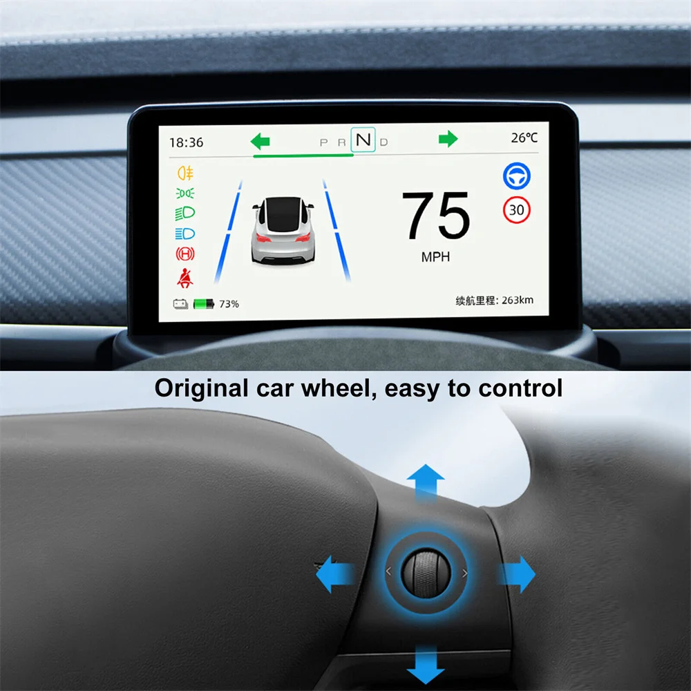 

Модель 3/Y, новинка 5,16 дюйма, экранный инструмент Cluster Display для Tesla Model 3, модель Y, проектор