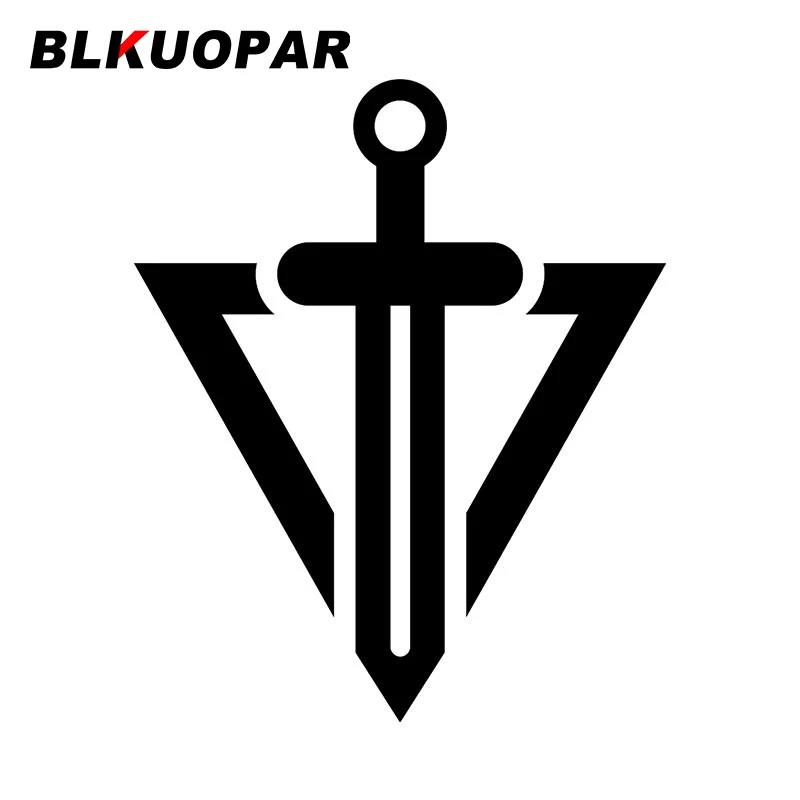 

BLKUOPAR эмблема воина меч Автомобильная наклейка устойчивая к царапинам индивидуальные наклейки креативная модная Водонепроницаемая фотогр...