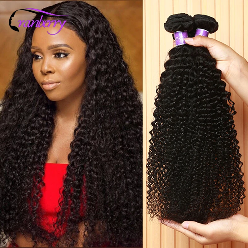 CRANBERRY Hair 3 Bundles Deal Peruvian Hair Curly Hair Weave Bundles 100G/PC 100% Human Hair Remy Hair Double Weft Free Shipping